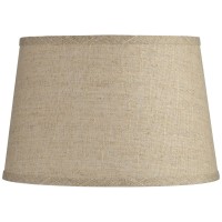 Natural Fine Burlap Small Drum Lamp Shade 10