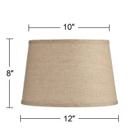 Natural Fine Burlap Small Drum Lamp Shade 10