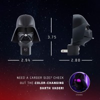 Star Wars Mini Vader Led Night Light, Collector'S Edition, Plug-In, Dusk-To-Dawn Sensor, Disney, Red Glow, Ideal For Bedroom, Bathroom, Nursery, 44607, Darth Vadar