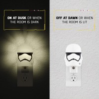 Star Wars Mini Stormtrooper Led Night Light, Collectors Edition, Plug-In, Dusk-To-Dawn Sensor, Disney, Ideal For Bedroom, Bathroom, Nursery, 44608