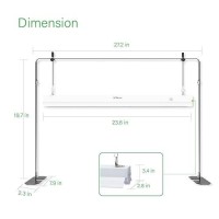 Igrowtek 2Ft Grow Light For Seed Starting Led Grow Lamp For Indoor Plants Seedling Grow Light With Stand Seed Starter Light Kit