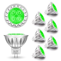 Alide Mr16 Green Led Bulbs 5W 12V,Replace 20W 35W 50W Halogen,Low Voltage Gu5.3 Mr16 Led Green Bulb For Halloween Christmas Outdoor Landscape Yard Tree Lighting,Not Dimmable,38 Deg,6 Pack