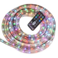 Sterno Home 1193818 18 Foot Led Color Changing Rope Remote Decorative Patio Lighting, Assorted