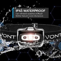 Vont Led Headlamp [Batteries Included, 2 Pack] Ipx5 Waterproof, With Red Light, 7 Modes, Head Lamp, For Running, Camping, Hiking, Fishing, Jogging, Headlight Headlamps For Adults & Kids