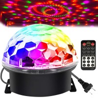 Memzuoix Disco Ball Dj Strobe Light With 6 Colors Sound Activated Bigsize Magic Stage Party Light With Remote Control Hallowe