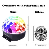 Memzuoix Disco Ball Dj Strobe Light With 6 Colors Sound Activated Bigsize Magic Stage Party Light With Remote Control Hallowe