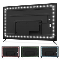 Hamlite Usb Tv Bias Lighting 6500K True White For 50-55Inch Tv, 11.5Ft Led Lighting Fixtures For Indoor And Outdoor Lighting Applications Covers 4 Sides Of 50-55 Inch Tv, Tv Light With Rf Remote