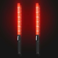 E-Riding 2 Pack Traffic Wand, 21 Inch Traffic Control Wand With 2 Flashing Modes & Side Clip, Red Led Safety Baton For Traffic Control, Parking, Aircraft, Car Directing