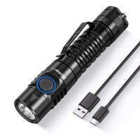 Wurkkos Fc11 Rechargeable Led Flashlights Max 1300Lumen High 90Cri Edc Flash Light Usb C Charge,Ip67 Waterproof Torch, Magnetic Tailcap, Great For Dog Walking Home Use Emergency(5000K)