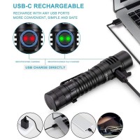 Wurkkos Fc11 Rechargeable Led Flashlights Max 1300Lumen High 90Cri Edc Flash Light Usb C Charge,Ip67 Waterproof Torch, Magnetic Tailcap, Great For Dog Walking Home Use Emergency(5000K)