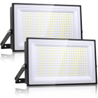 Onforu 200W Led Flood Light Outdoor, 18000Lm Bright Security Light, Ip66 Waterproof Outdoor Led Lights, 6500K Daylight White Floodlight For Garage, Yard, Garden, Stadium, Playground, Arena(2 Pack)