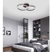 Jaycomey Modern Led Ceiling Light,44W Led Chandelier Flush Mount Ceiling Light,Daylight 2 Rings Acrylic Ceiling Lamp Fixture For Bedroom Living Room Dining Room,6000K