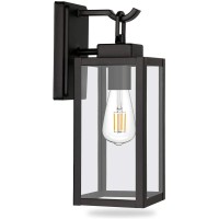 Hykolity Outdoor Wall Lantern, Exterior Wall Sconce Fixture, Wall Mount Lights Anti-Rust Waterproof Outdoor Porch Light With Clear Glass Shade For Entryway, Doorway, Etl Listed