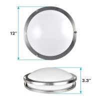 Luxrite 12 Inch Led Flush Mount Ceiling Light, Cct Color Temperature Selectable 2700K | 3000K | 3500K | 4000K | 5000K, Dimmable Ceiling Light Fixture, 14W, 1120 Lumens, Energy Star, Etl Listed