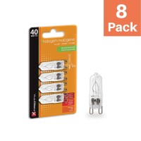 Xtricity T4 Jcd G9 Halogen Bulb 40W, 120V 40W Halogen, Dimmable, 400 Lumens, 2700K Soft White, (8 Pack)