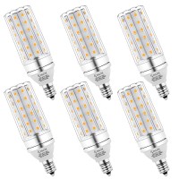 E12 Led Bulbs, 12W Led Candelabra Bulb 100 Watt Equivalent, 1200Lm, Decorative Candelabra Base E12 Corn Non-Dimmable Led Chandelier Bulbs, Warm White 3000K Led Lamp, Pack Of 6