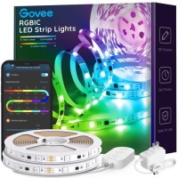 Govee 32.8Ft Led Strip Lights Rgbic App Control, Smart Led Strips With Segmented Color Control Intelligent Color Picking, Music Sync Led Lights For Bedroom, Kitchen, Christmas Decor(2X16.4Ft)