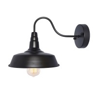 Brightess #80 Retro Black Wall Sconce Lighting Gooseneck Barn Flat Lights Industrial Vintage Farmhouse Wall Lamp Outside Led Light Fixtures Bathroom Kitchen Bedroom Hardwired