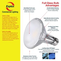 Explux Par30 Dusk To Dawn Led Outdoor Flood Light Bulbs, 75W Equivalent, Photo Sensor Control Auto Dusk-Dawn On/Off, Full-Glass Waterproof And Anti-Ageing, 5000K Daylight, 2-Pack