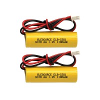 Glesource Aa 1100Mah 1.2V Emergency Light Battery Compatile For Elb-Cs01, Exr El 122 C4T,Custom 332,Unitech Osa268(2 Pack)