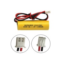 Glesource Aa 1100Mah 1.2V Emergency Light Battery Compatile For Elb-Cs01, Exr El 122 C4T,Custom 332,Unitech Osa268(2 Pack)