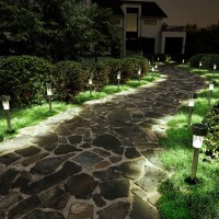 Solpex 16 Pack Solar Outdoor Lights Pathway, Stainless Steel Solar Lights Outdoor Waterproof,Led Landscape Lighting Solar Walkway Lights For Landscapepatiolawnyarddriveway-Cold White