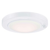 Gruenlich Led Motion Sensor Flush Mount Ceiling Lighting Fixture, 10.25 Inch 14.5W 1100 Lumen, Metal Housing, Etl Rated, White Finish-3000K