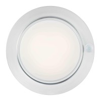 Gruenlich Led Motion Sensor Flush Mount Ceiling Lighting Fixture, 10.25 Inch 14.5W 1100 Lumen, Metal Housing, Etl Rated, Nickel Finish-3000K