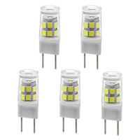 New G8 Led Light Bulb, G8 Gy8.6 Bi-Pin Base, 3W 120V 20W 35W Halogen Replacement Bulb For Under Counter Kitchen Lighting, Under-Cabinet Light, Puck Light (5-Pack) (White Color)