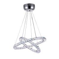 Led Chandelier With Chrome Finish