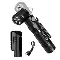 Nitecore Mt21C Led Flashlight, 1000 Lumen Right Angle 90 Degree Tiltable Head L-Shape Usb Rechargeable With Hard Duty Holster