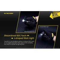 Nitecore Mt21C Led Flashlight, 1000 Lumen Right Angle 90 Degree Tiltable Head L-Shape Usb Rechargeable With Hard Duty Holster