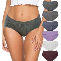 Altheanray Womenas Cotton Seamless Underwear Breathable, Cotton Hipster Panties For Women (3028M-Stripe3)