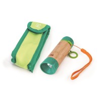 Hape Handpowered Flashlight With Case Made From Bamboo Nature Fun Outdoor Toys