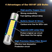 Product description Our 29mm 6614 led bulbs use the newest technology and upgrade led chips Best value led bulbs in the market Purchase from here is the best choice 100 quality guarantee and buy with no worry Specification 1nbspVoltage 12V DCnbsp 2nbspSiz