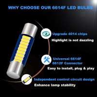 Product description Our 29mm 6614 led bulbs use the newest technology and upgrade led chips Best value led bulbs in the market Purchase from here is the best choice 100 quality guarantee and buy with no worry Specification 1nbspVoltage 12V DCnbsp 2nbspSiz