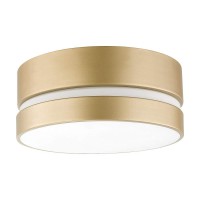 Globe Electric 60754 2-Light Flush Mount Ceiling Light, Soft Gold, Inner Frosted Shade, Ceiling Light Fixture, Light Fixtures Ceiling Mount, Bedroom Lights For Ceiling, Bulb Not Included