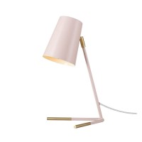 Globe Electric 67338 Novogratz X Globe Dobby 16 Desk Lamp Matte Rose Matte Gold Legs Clear Cord Inline Onoff Switch Pin