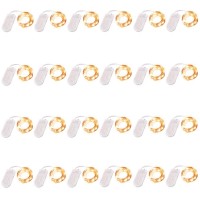 24 Pack Fairy Lights Battery Operated 66Ft 20 Led Mini String Lights Silver Wire Starry Lights For Diy Wedding Party Festival H