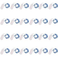 24 Pack Fairy Lights Battery Operated 66Ft 20 Led Mini String Lights Silver Wire Starry Lights For Diy Wedding Party Festival H