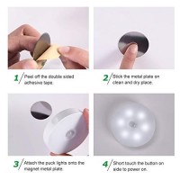 Aiboo Updated Touch Lights, Led Puck Lights With Remote, Wireless Tap Lights Rechargeable, Dimmable Push Lights Stick On For Closet, Cabinet, Wardrobe (2700-6000K, 2 Pack)