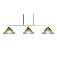 Odyssey 3 Island Light Shown In Brushed Nickel Finish With 10