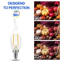 Energetic 12 Pack Dimmable Candelabra Led Light Bulb Ca11 Shapeflame Tip Style 60 Watt Equivalent 2700K Soft White E12 Base