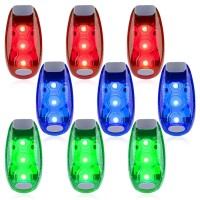 9 Pack Led Safety Light Safety Light High Visibility Strobe Running Lights Used For Bicycle Walking Etc Clipon Running Ligh