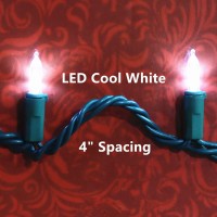 Jinbest 150 Led Cool White Christmas Lights, Commercial Decorator Lights Series 50 Ft Green Wire String Lights, For Indoor And Outdoor Wall, Garden, Patio.