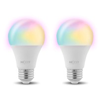 Nexxt 110-Watts Smart Bulb, Multi-Color A19 Dimmable Smart Lights With No Hub Required Rgbw Color Led Bulb Wifi, Compatible With Alexa And Google Home Assistant, Single Pack