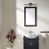 Mirrea 24In Modern Led Vanity Light For Bathroom Lighting Dimmable 24W Black Painted Warm White 3000K