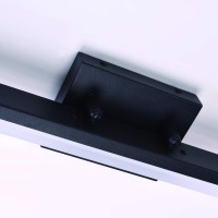 Mirrea 24In Modern Led Vanity Light For Bathroom Lighting Dimmable 24W Black Painted Warm White 3000K