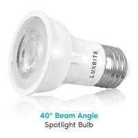 Luxrite Par16 Led Bulb, 5.5W (50W Equivalent), 2700K Warm White, 450 Lumens, Dimmable Spot Light, Enclosed Fixture Rated, 40