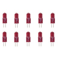 10W Halogen Bulbs G4 10W 12V Halogen Light Lamps G4 Base Halogen 10W 12 Volt T3 Jc Lamp Halogen Bulbs Infrared Lights For Massage Chair Hair Dryer,G4 Bi-Pin Base,Low Voltage 12V, Red,10 Pack